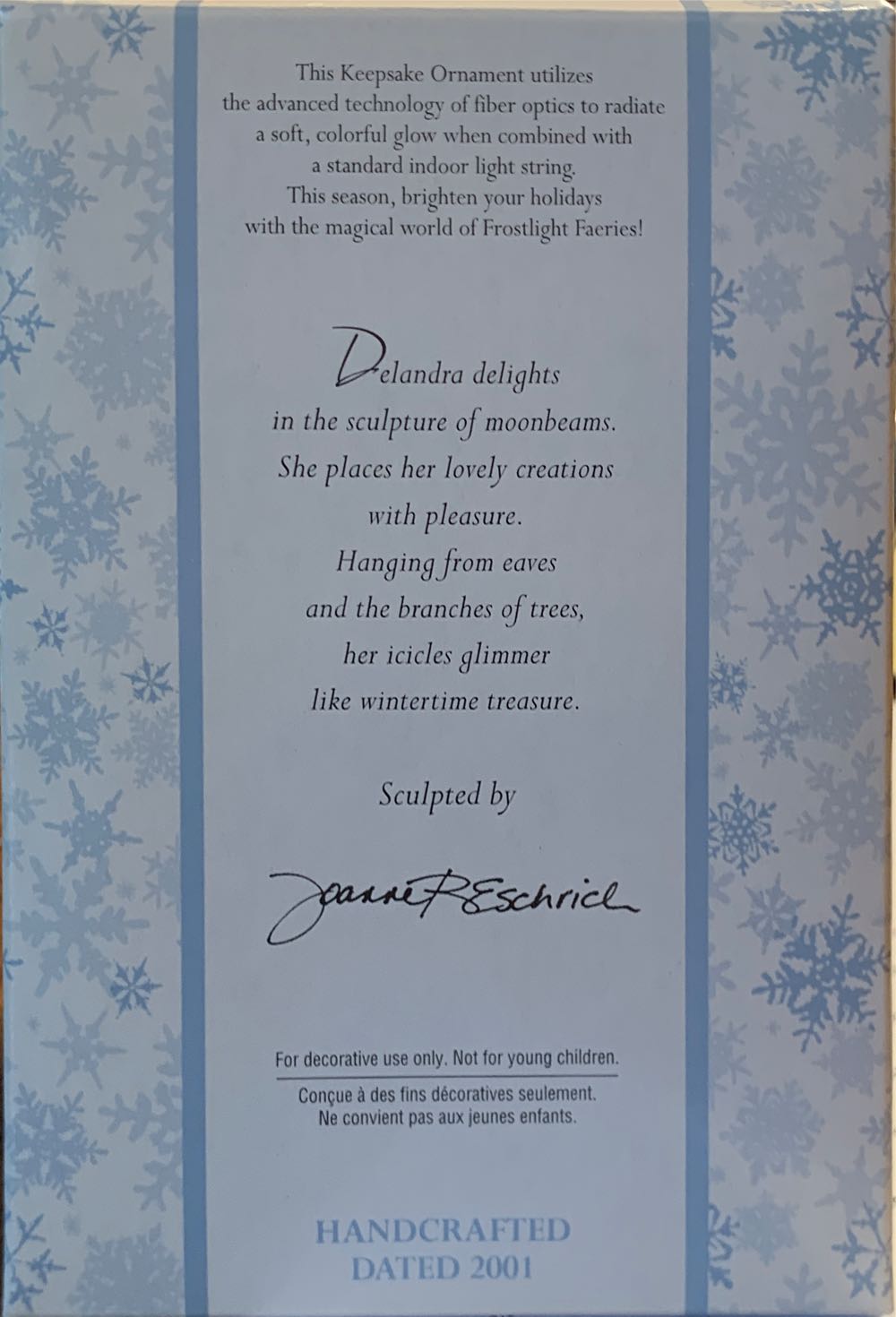 Frostlight Faeries Delandra - Frostlight Faeries Collection (Fairy) ornament collectible [Barcode 015012634204] - Main Image 2