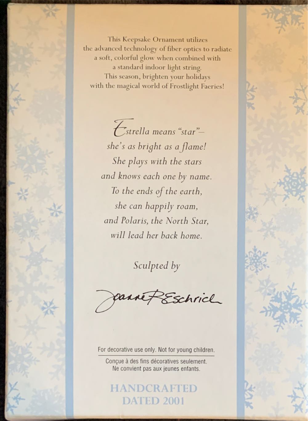 Frostlight Faeries Estrella - Frostlight Faeries Collection ornament collectible [Barcode 015012635232] - Main Image 2