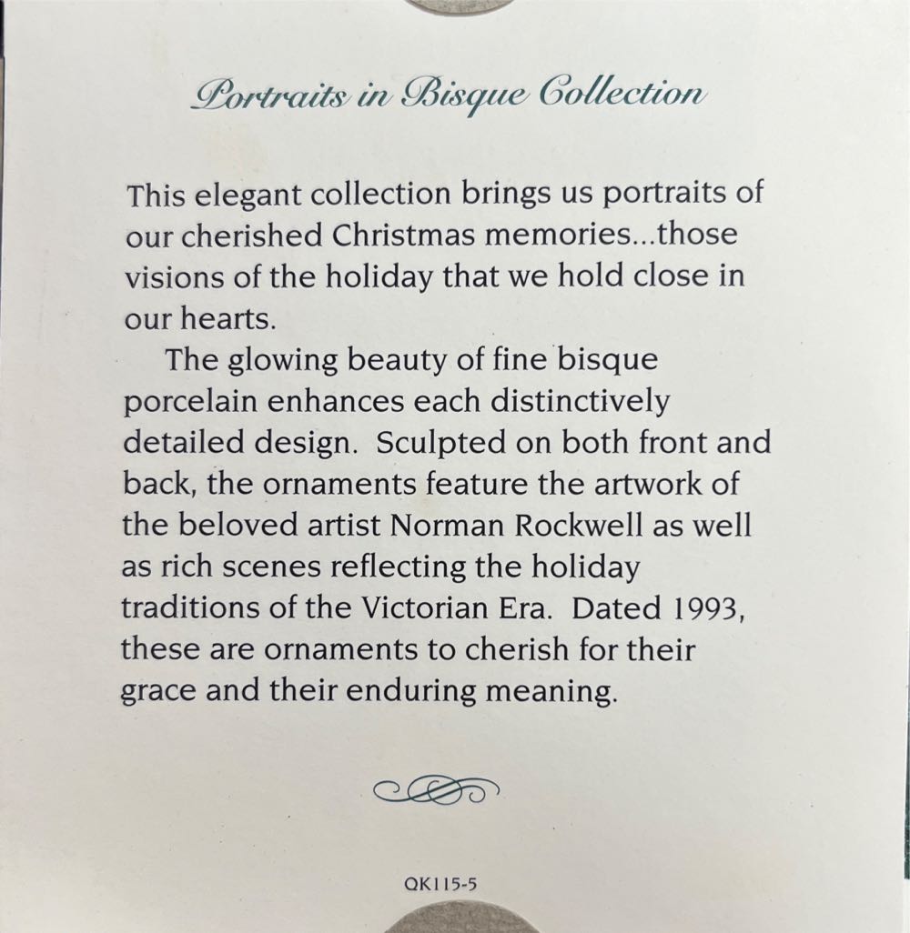 Norman Rockwell- Filling The Stockings  (Santa) ornament collectible [Barcode 015012117097] - Main Image 2