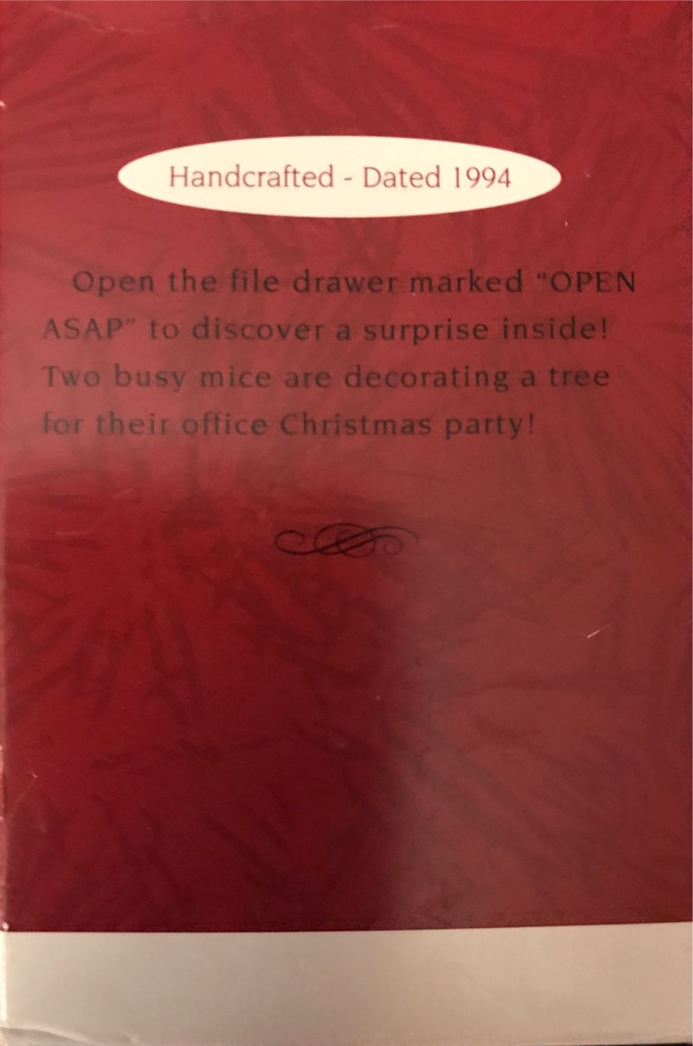 Open-and-Shut Holiday - MOUSE (Office) ornament collectible [Barcode 015012107500] - Main Image 4