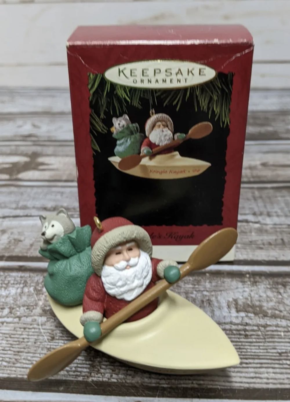 Kringle’s Kayak - Santa (Santas) ornament collectible [Barcode 015012138474] - Main Image 2