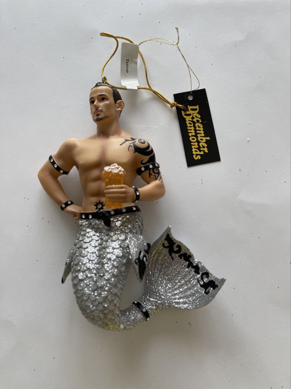 Tattoo Merman #55-50771 - It’s All About The Bling! (One World, One Ocean, Let’s Protect It!) ornament collectible [Barcode 807962907718] - Main Image 1