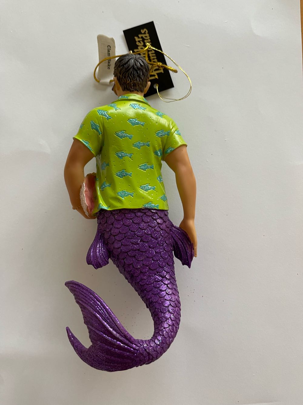 Clam Bake Merman #55-90704 - It’s All About The Bling! (One World, One Ocean, Let’s Protect It!) ornament collectible [Barcode 807962907046] - Main Image 2