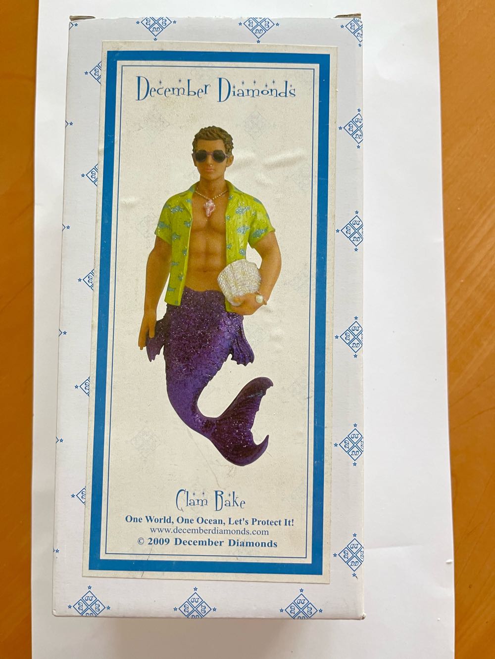 Clam Bake Merman #55-90704 - It’s All About The Bling! (One World, One Ocean, Let’s Protect It!) ornament collectible [Barcode 807962907046] - Main Image 3