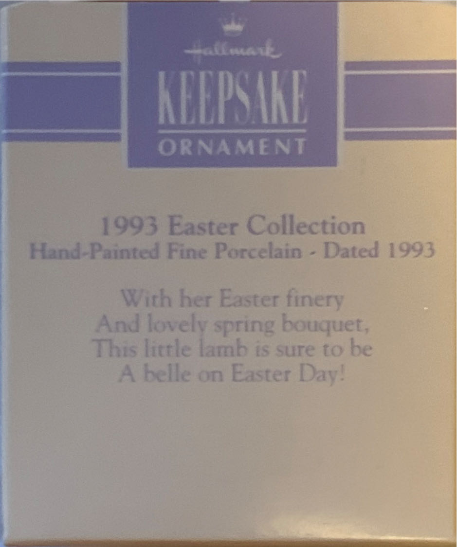 Lovely Lamb  (Easter) ornament collectible [Barcode 015012039849] - Main Image 2