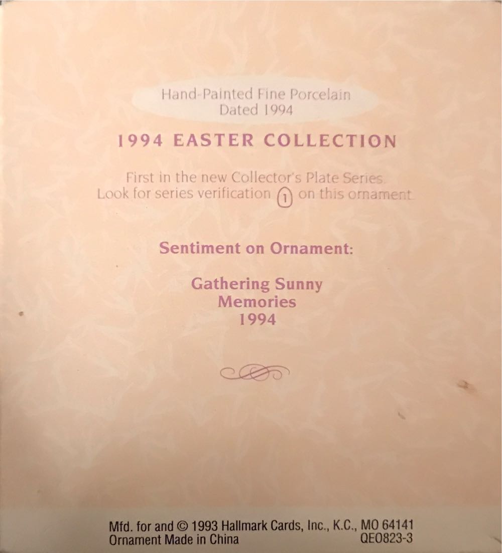 Easter Collection Collector’s Plate #1 Gathering Sunny Memories - Collector’s Plate (Easter) ornament collectible [Barcode 015012142068] - Main Image 3