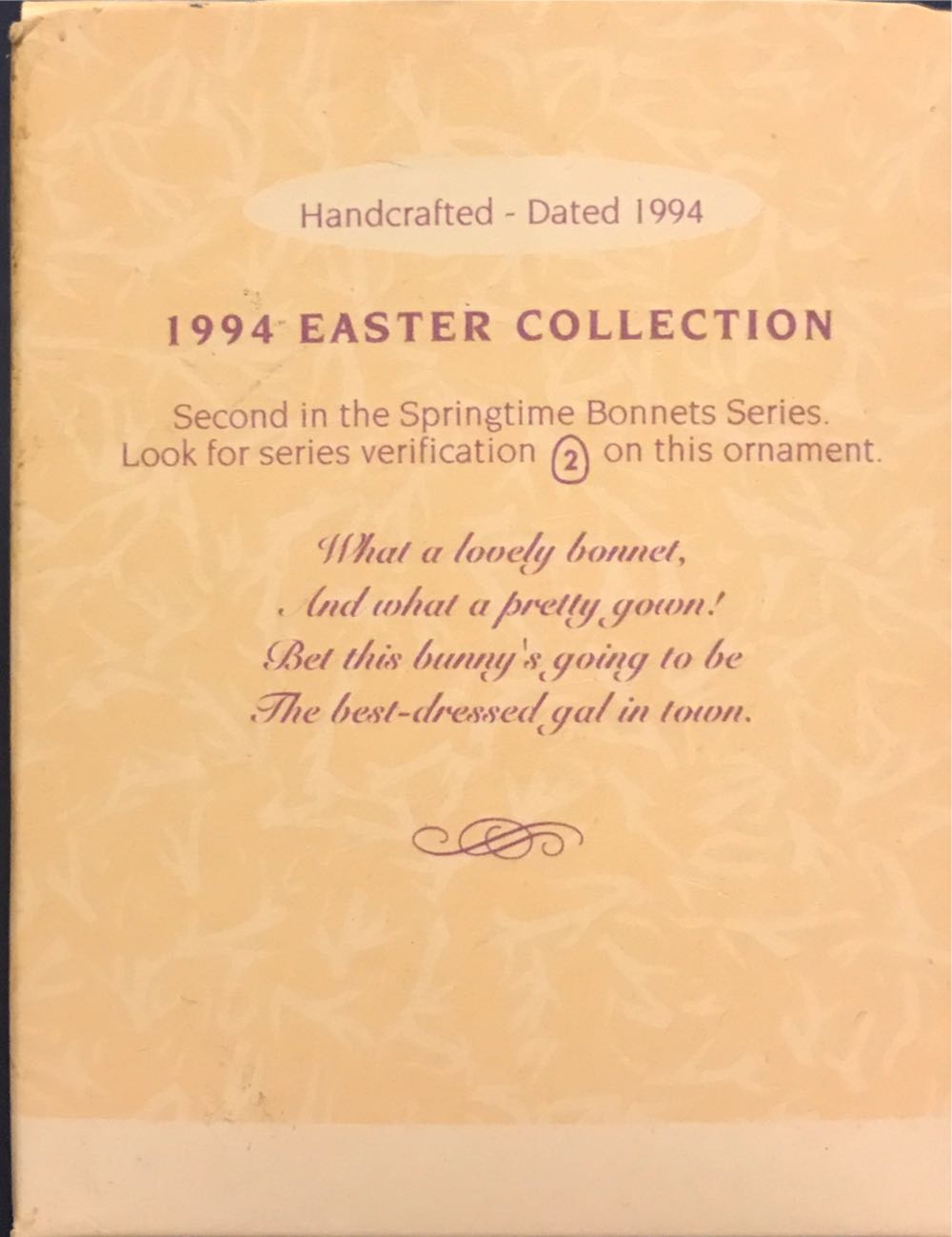 Springtime Bonnets #2  (Easter) ornament collectible [Barcode 015012134452] - Main Image 2