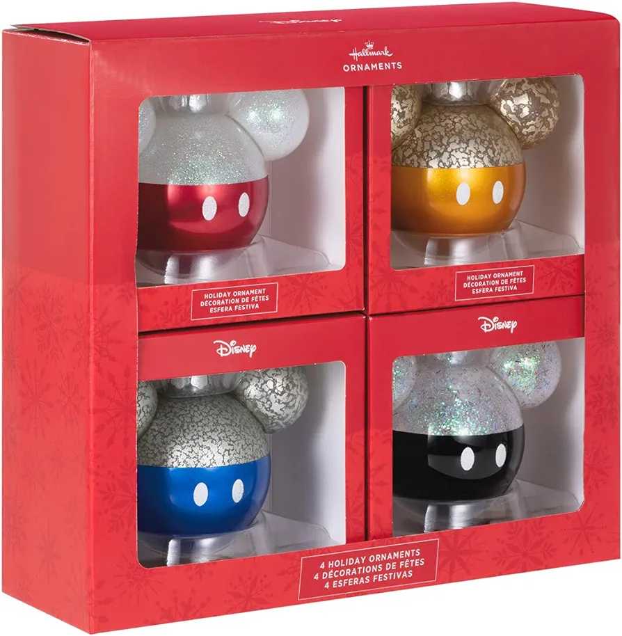 Mickey Mouse Icon Holiday Ornaments Set Of 4 - Hallmark (Mickey Icon) ornament collectible [Barcode 763795724895] - Main Image 2