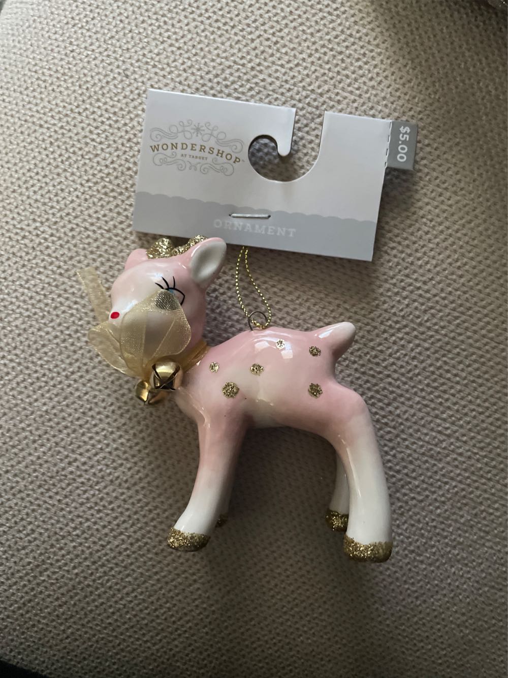 Retro Pink Deer  (Retro) ornament collectible [Barcode 042738024323] - Main Image 2