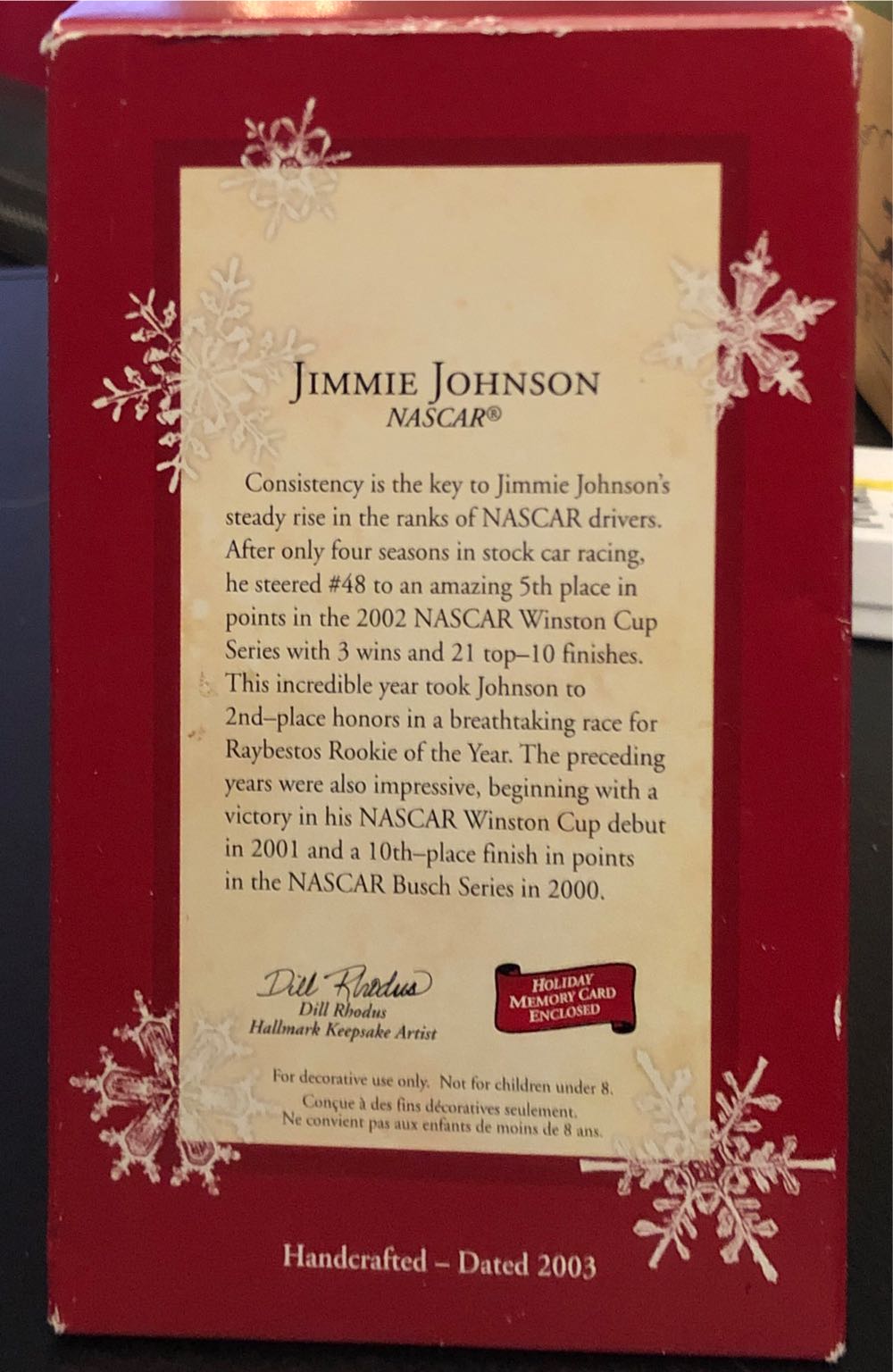 Jimmie Johnson - Nascar Racing (nascar) ornament collectible [Barcode 015012776102] - Main Image 2