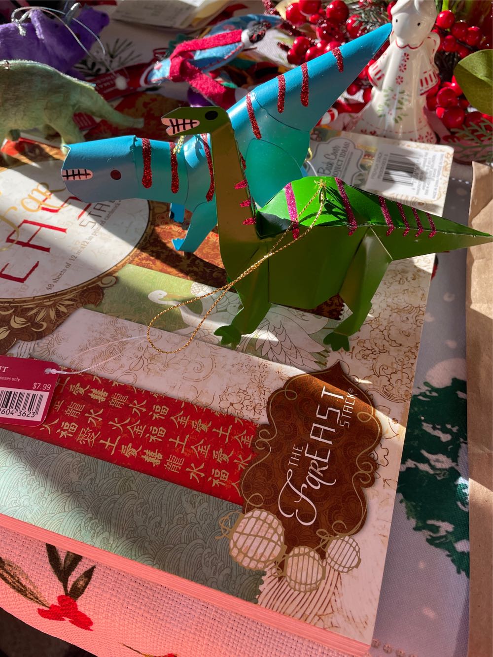 DINOS - Metal Origami Quartet - World Market  ornament collectible [Barcode 26043623] - Main Image 2