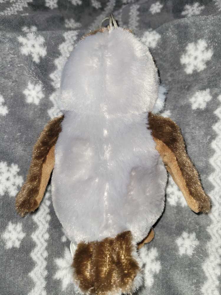 Stuffed Owl- Brown, White and Grey  ornament collectible - Main Image 2