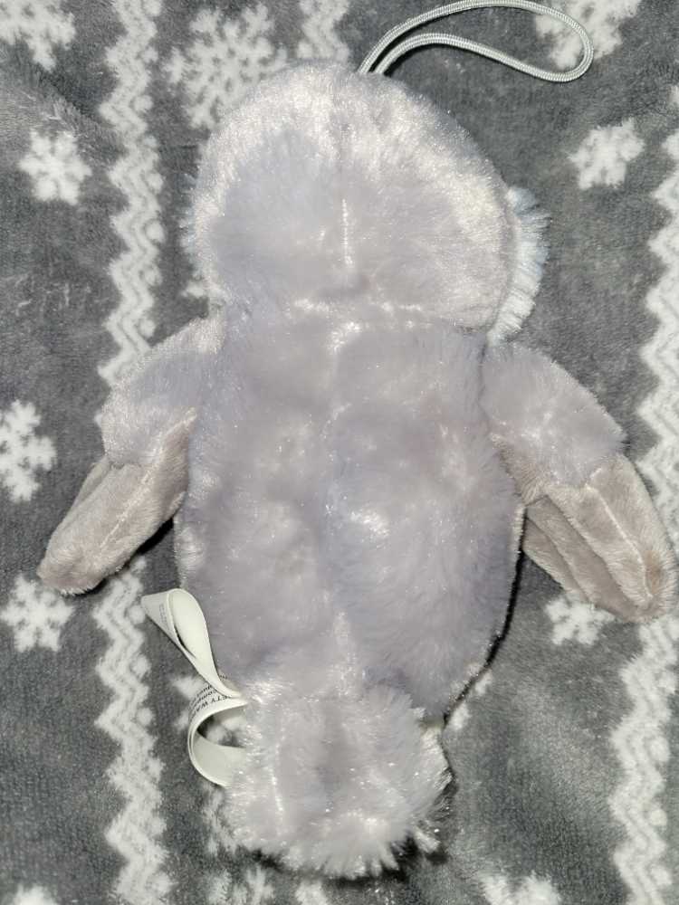 Stuffed Owl- White and Grey  ornament collectible - Main Image 2
