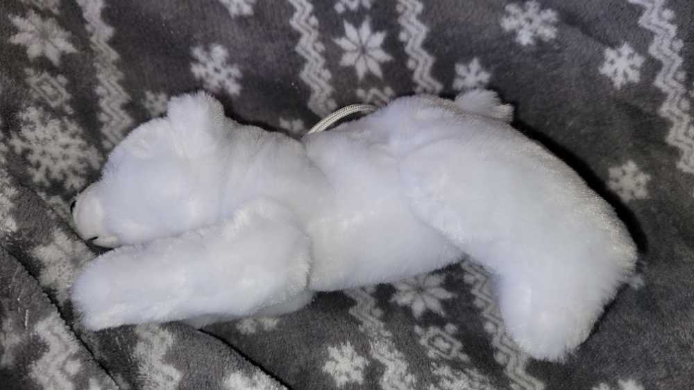 Stuffed Polar Bear- Laying  ornament collectible - Main Image 2