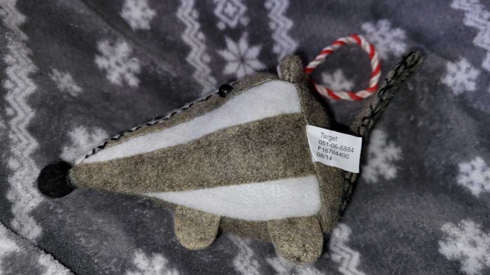 Stuffed Badger Triangle  ornament collectible - Main Image 2