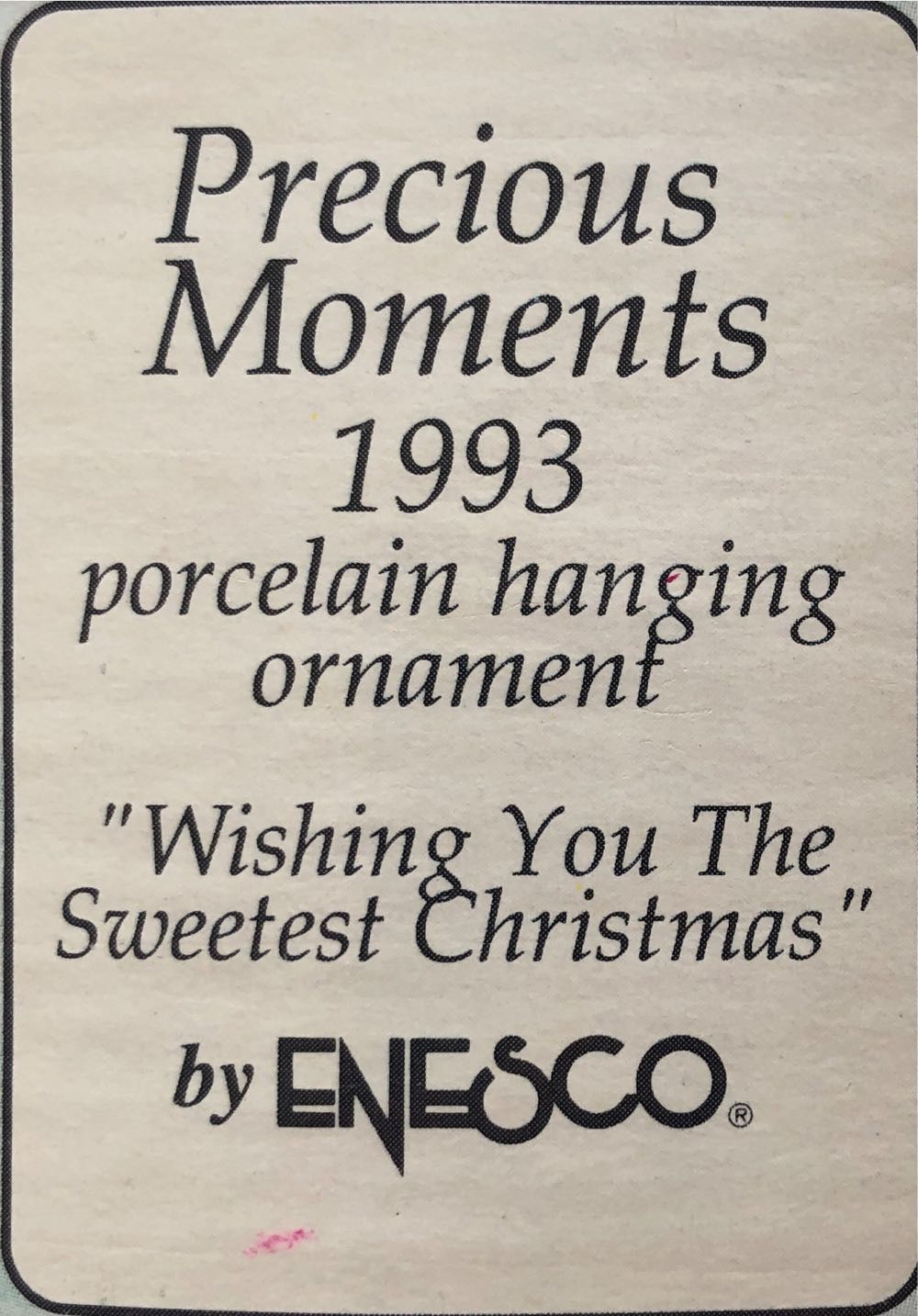 Wishing You The Sweetest Christmas - Precious Moments Ornaments (Christmas) ornament collectible [Barcode 045544114684] - Main Image 3