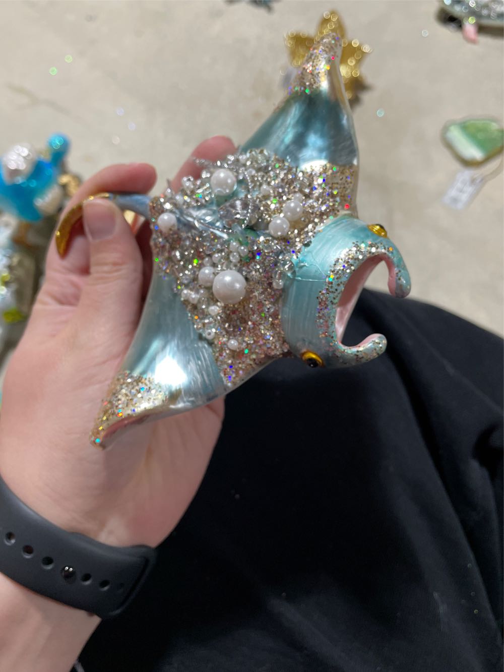 64082 Lemax Blue Fireworks