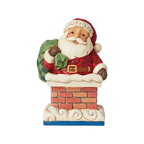 Jim Shore Santa In Chimney Mini #60009011  ornament collectible [Barcode 028399288892] - Main Image 1