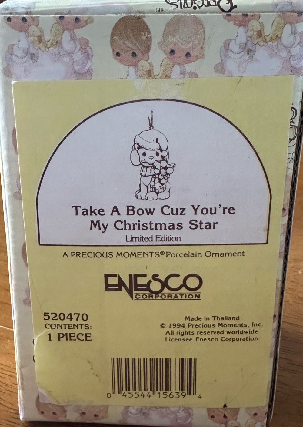 A Bow Cuz You’re My Christmas Star - Precious Moments Ornaments (Christmas) ornament collectible [Barcode 045544156394] - Main Image 3