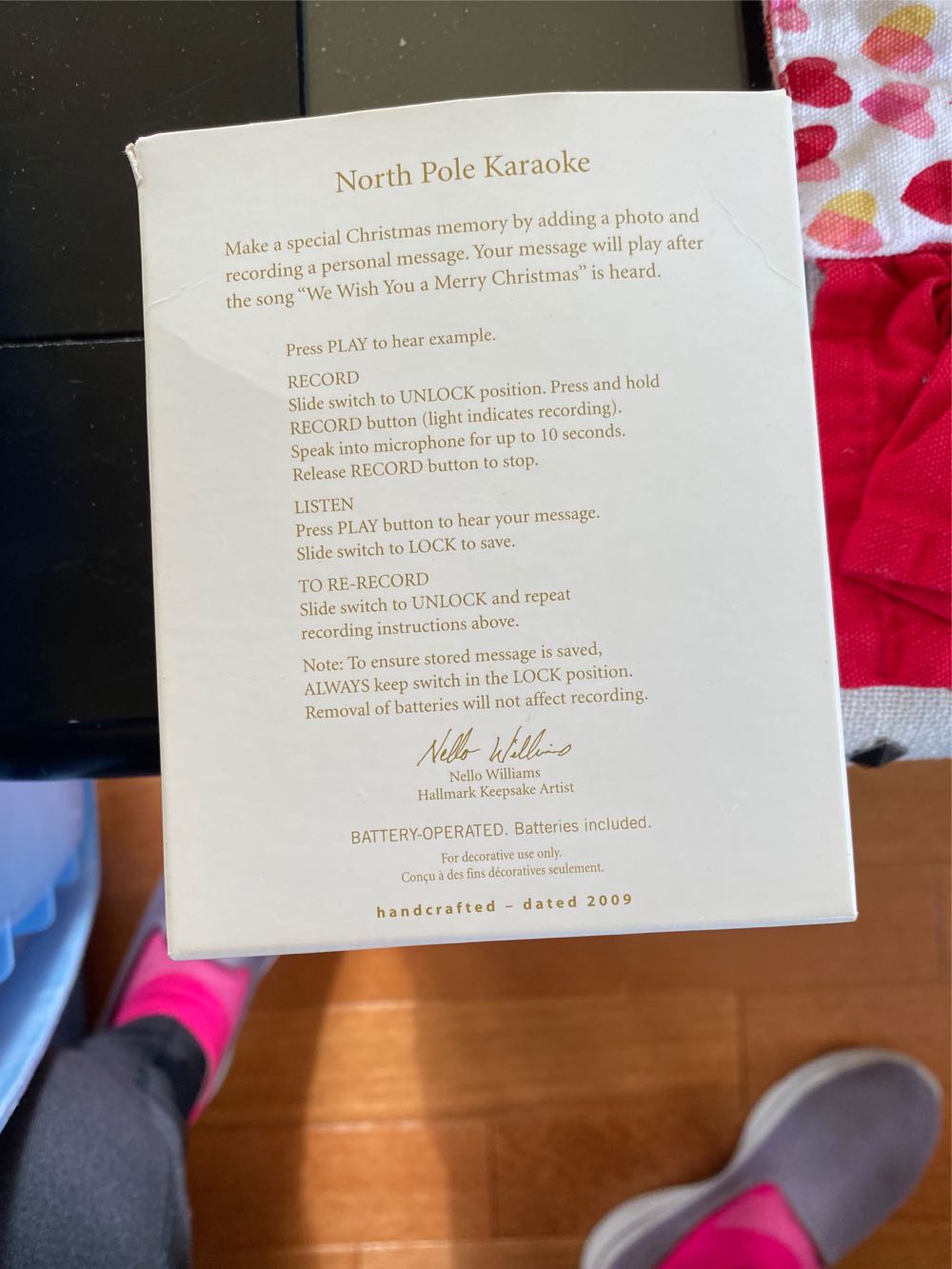 North Pole Karaoke Photo Holder Recordable  ornament collectible [Barcode 795902110659] - Main Image 2