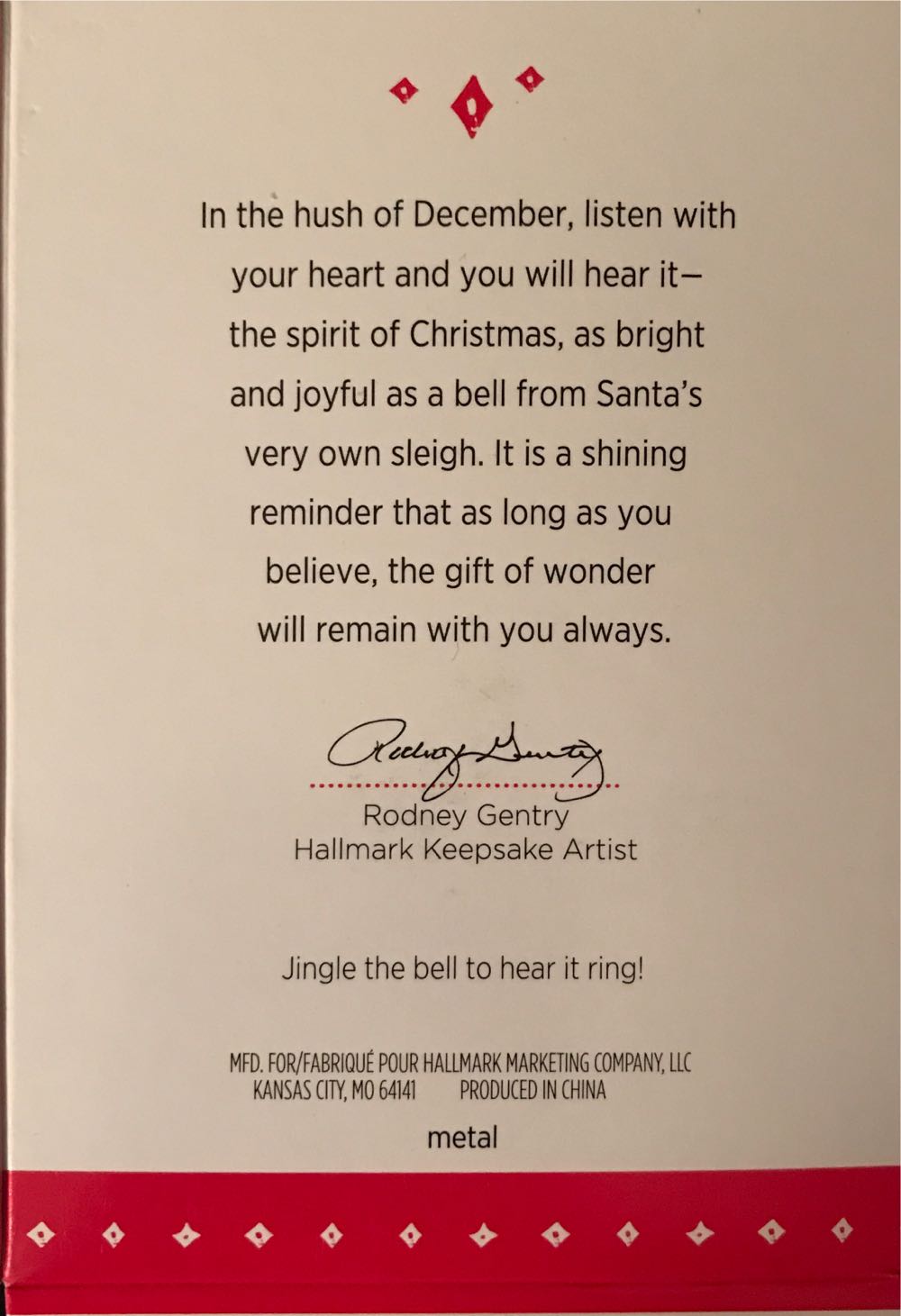 Polar Express Santa’s Sleigh Bell - The Polar Express (The Polar Express) ornament collectible [Barcode 795902491321] - Main Image 3