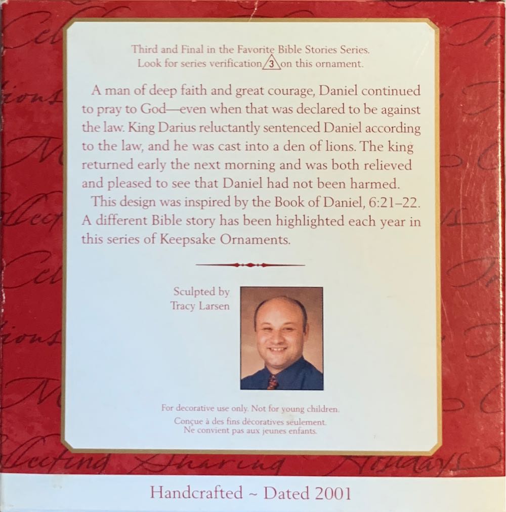 Favorite Bible Stories #3 Daniel In The Lions’ Den - Favorite Bible Stories (Bible Stories) ornament collectible [Barcode 015012598797] - Main Image 2