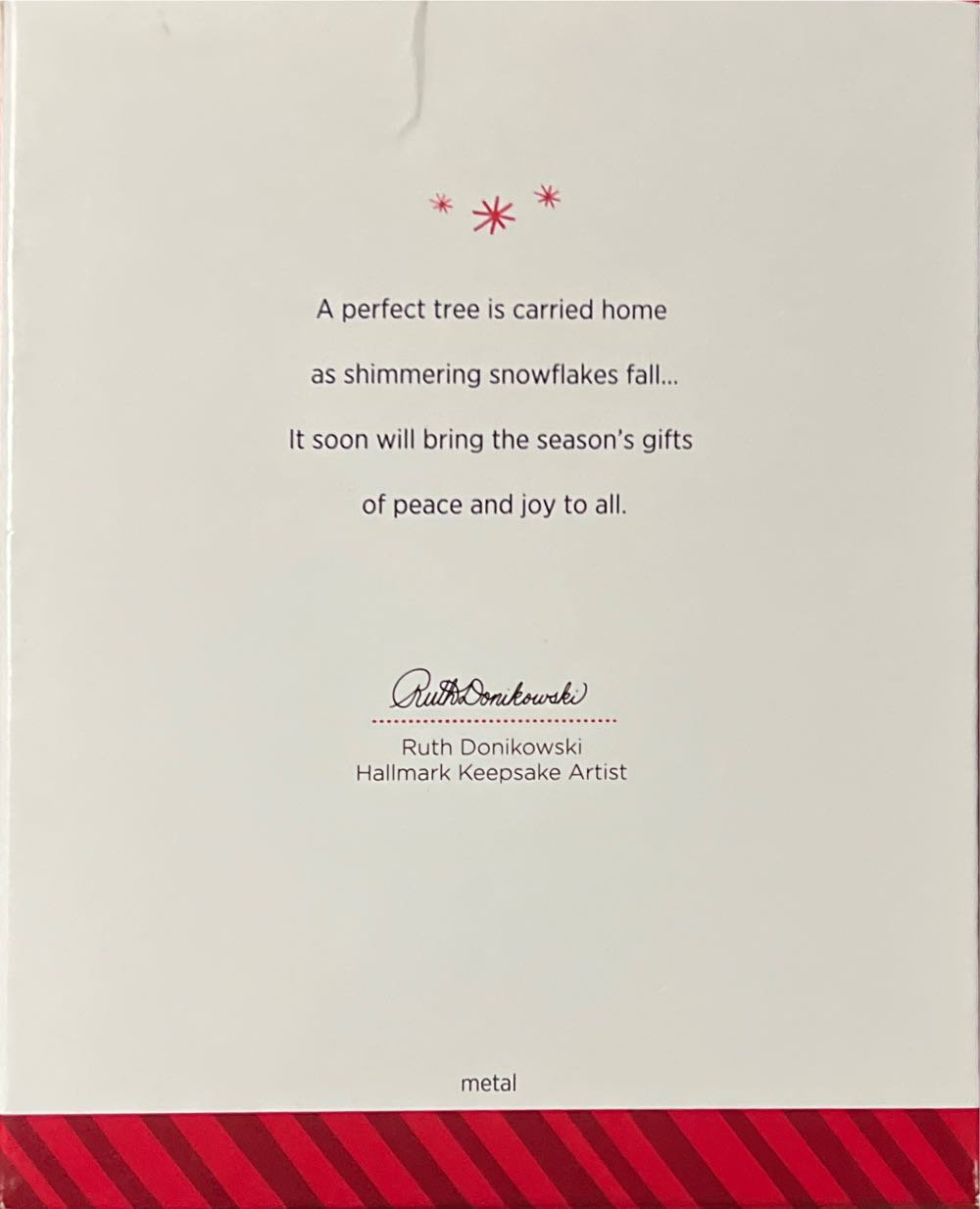 A Perfect Tree - Metal (Christmas Tree) ornament collectible [Barcode 795902437534] - Main Image 2