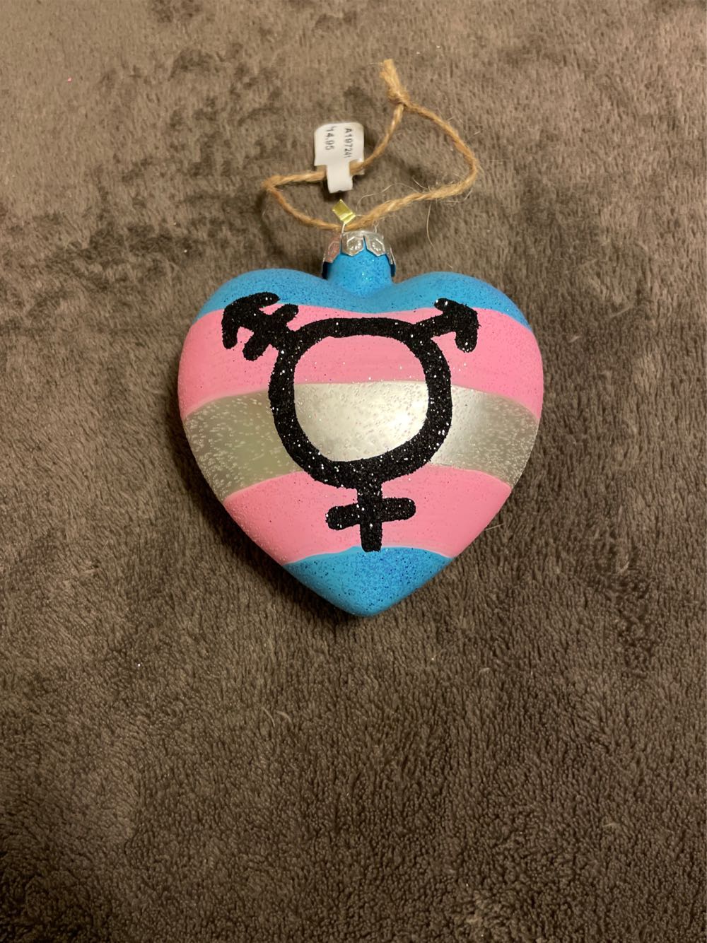 Transgender Heart  (Pride) ornament collectible - Main Image 1
