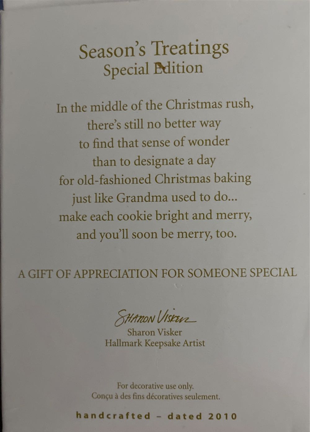 Seasons Treatings - Season’s Treatings (Season’s Treatings) ornament collectible - Main Image 2