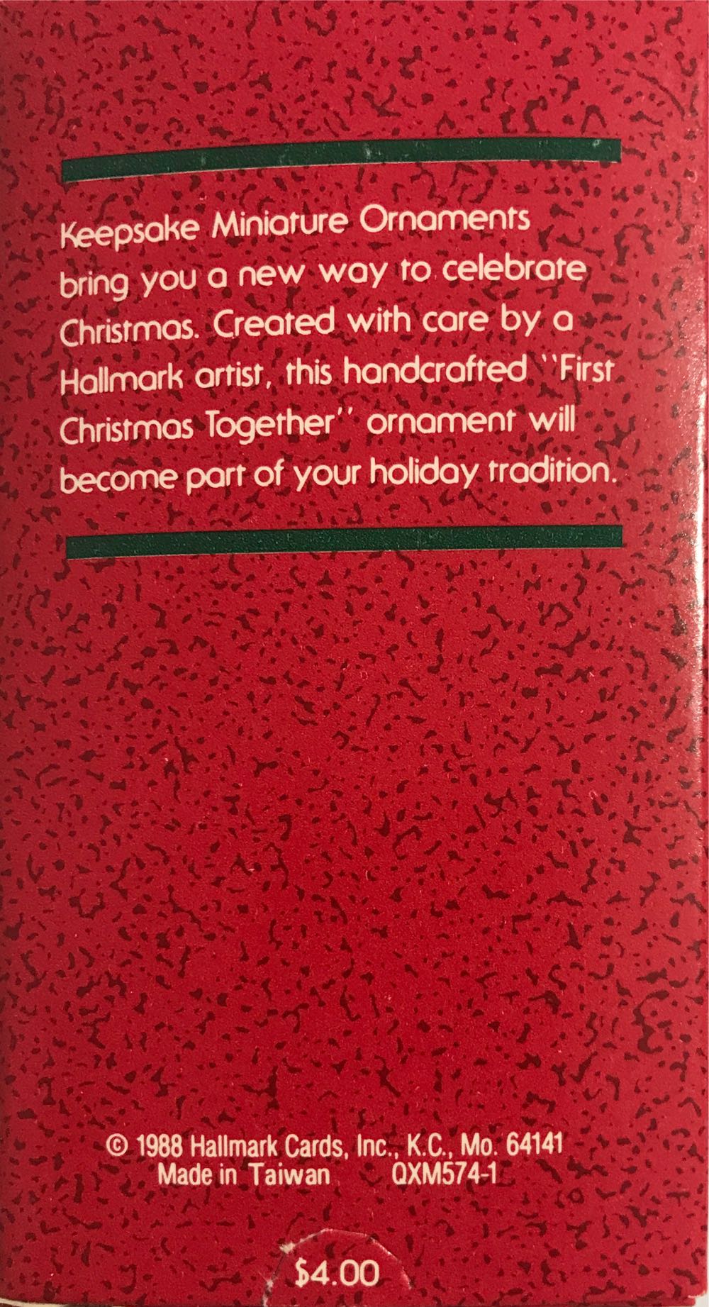 First Christmas Together 1988  ornament collectible - Main Image 2