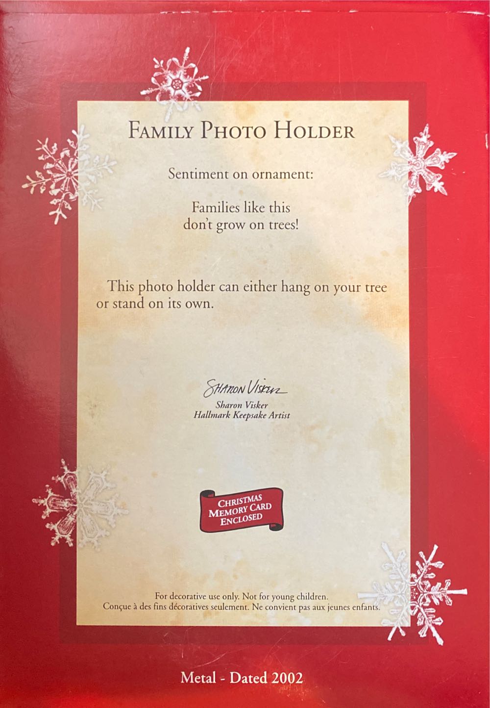 Family Photo Holder  (Photo Holder) ornament collectible [Barcode 015012695373] - Main Image 2