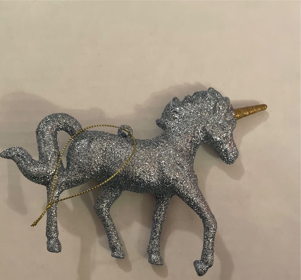 White Tree Glitter Decorative Candle