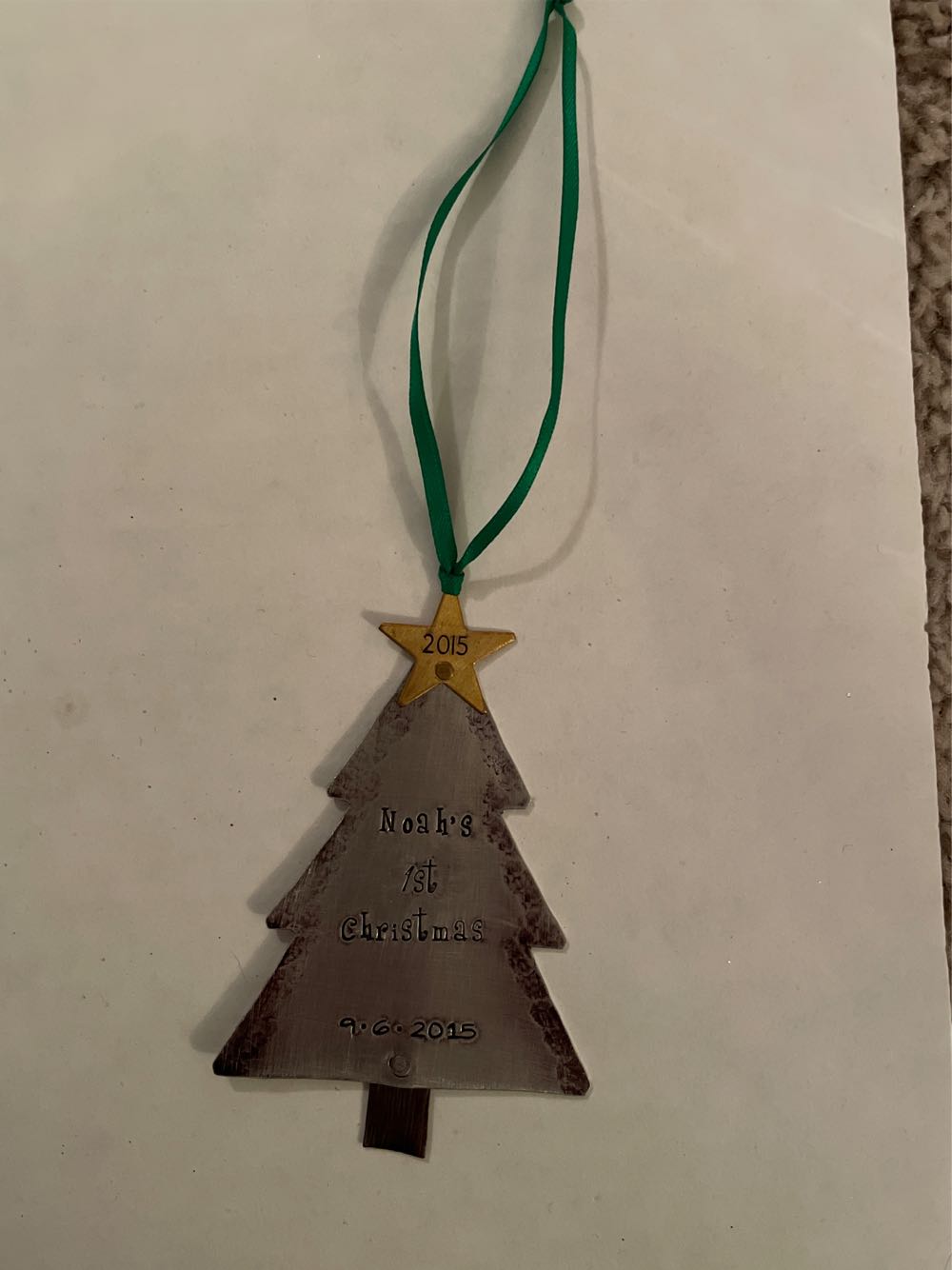 Noah’s 1st Christmas 2015  ornament collectible - Main Image 1