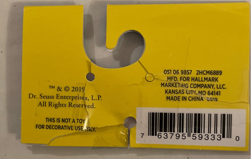 Cat In The Hat Hallmark  ornament collectible [Barcode 763795593330] - Main Image 3