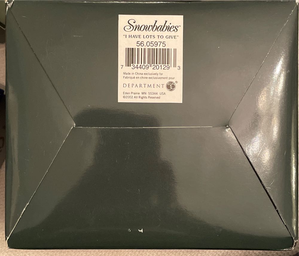 I Have Lots To Give  (Snowbabies) ornament collectible [Barcode 734409201293] - Main Image 3