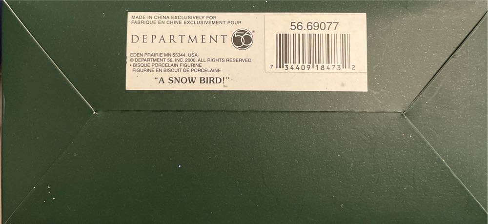 A Snow Bird!  (Snowbabies) ornament collectible [Barcode 734409184732] - Main Image 4