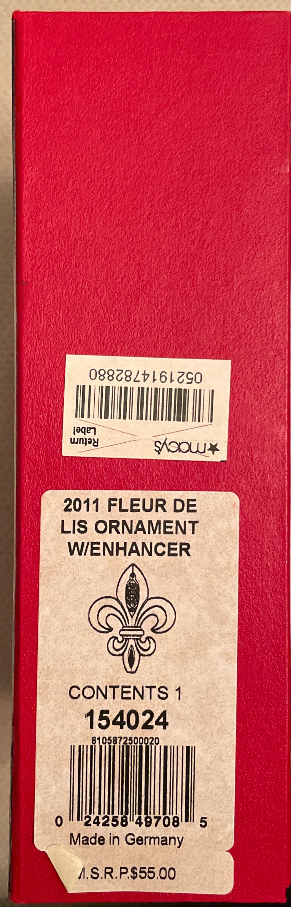 Waterford Fleur De Lis Ornament With Enhancer  ornament collectible [Barcode 024258497085] - Main Image 3