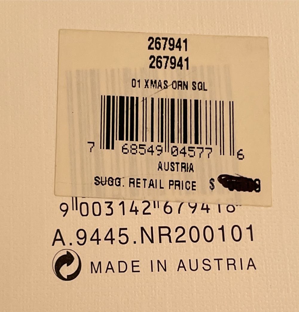 Swarovski 2001 Christmas Ornament  (Annual Edition Ornament) ornament collectible [Barcode 768549045776] - Main Image 3