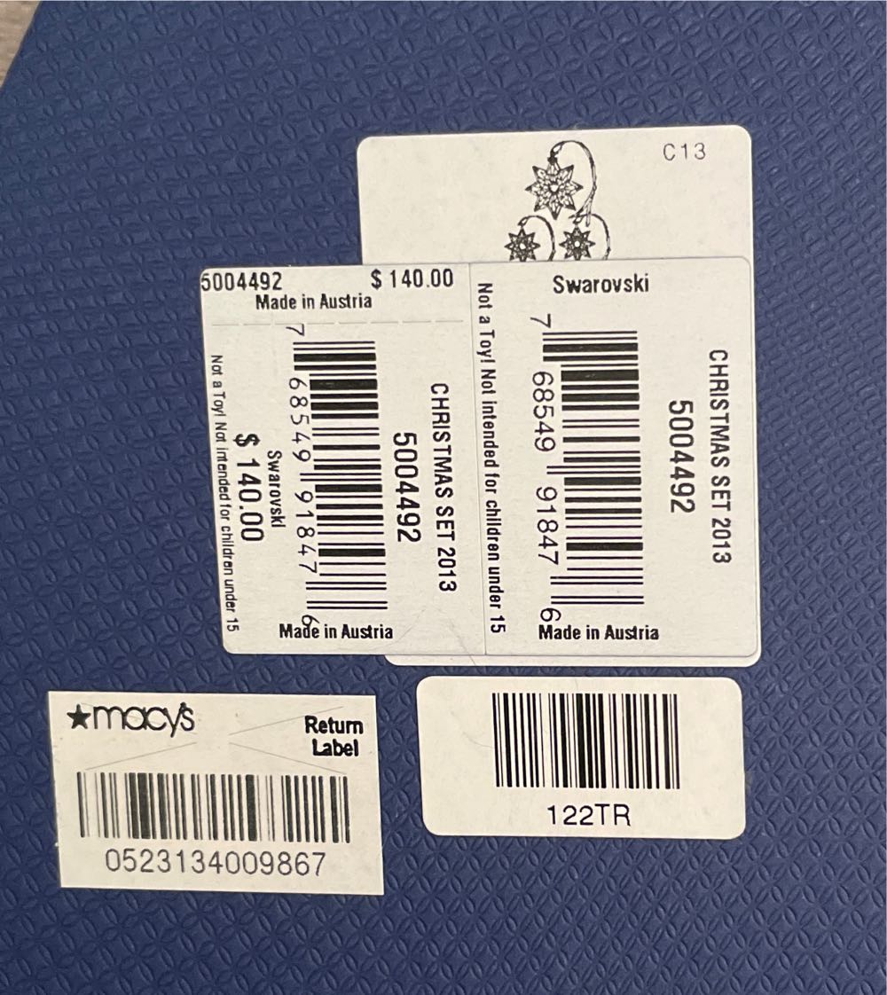 Swarovski Christmas Ornament Set 2013  (Annual Edition Ornament) ornament collectible [Barcode 768549918476] - Main Image 2