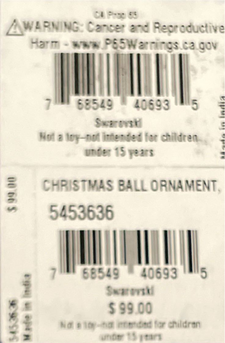 Swarovski Christmas Ball Ornament 2019 - Swarovski Annual Ball Ornament (Ball) ornament collectible [Barcode 768549406935] - Main Image 3