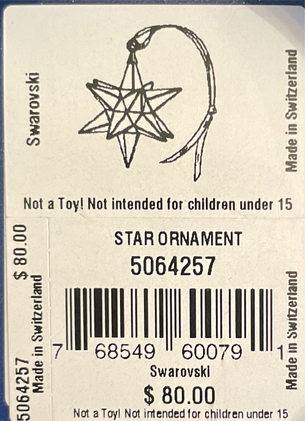 Swarovski 3D Star Ornament Clear - Swarovski Ornament (3d Star) ornament collectible [Barcode 768549600791] - Main Image 2
