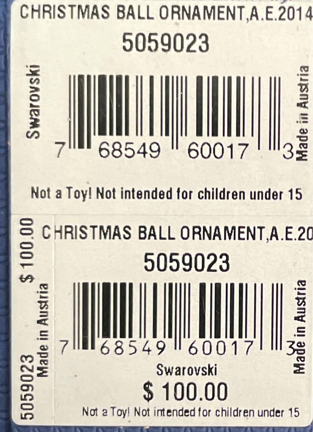 Swarovski Ball 2014 - Swarovski Annual Ball Ornament (Ball) ornament collectible [Barcode 768549600173] - Main Image 2