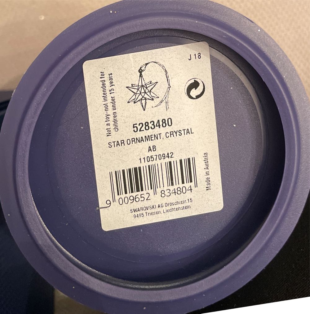 Swarovski Aurora Borealis Star Ornament  ornament collectible [Barcode 9009652834804] - Main Image 2