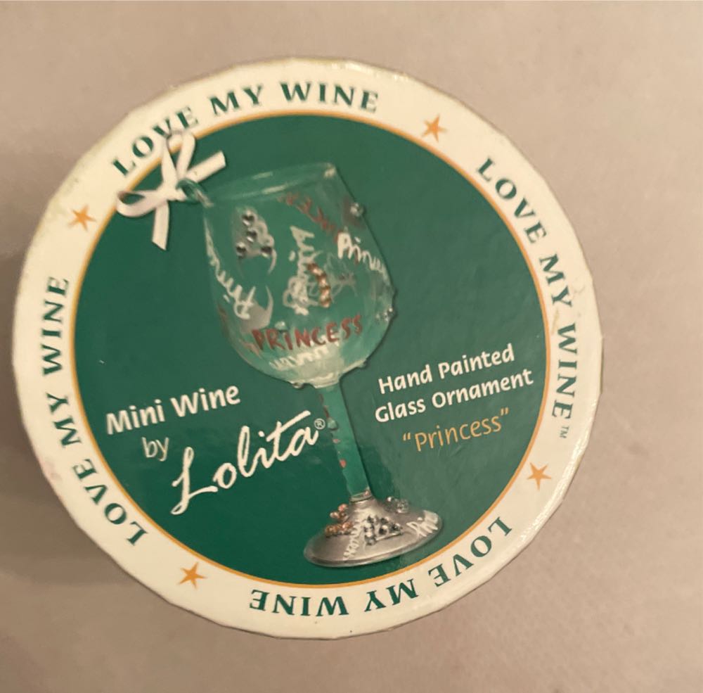 Lolita Princess Mini Wine Ornament Retired Beverage Vino Bar Orn5-5575p  ornament collectible [Barcode 704519691581] - Main Image 2