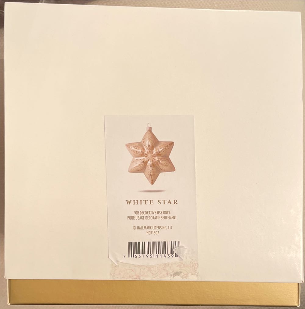 Hallmark White Star Ornament - Hallmark Heritage Collection ornament collectible [Barcode 763795114399] - Main Image 3