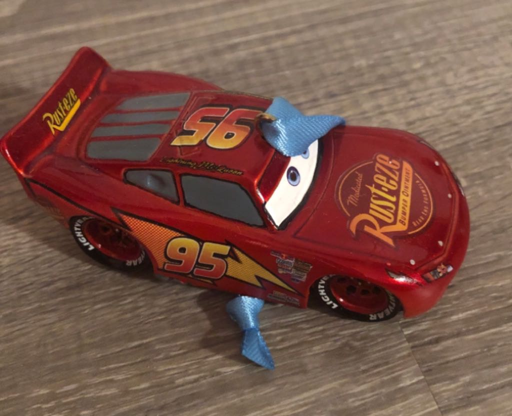 Felt Bird- Red with Grey Scarf