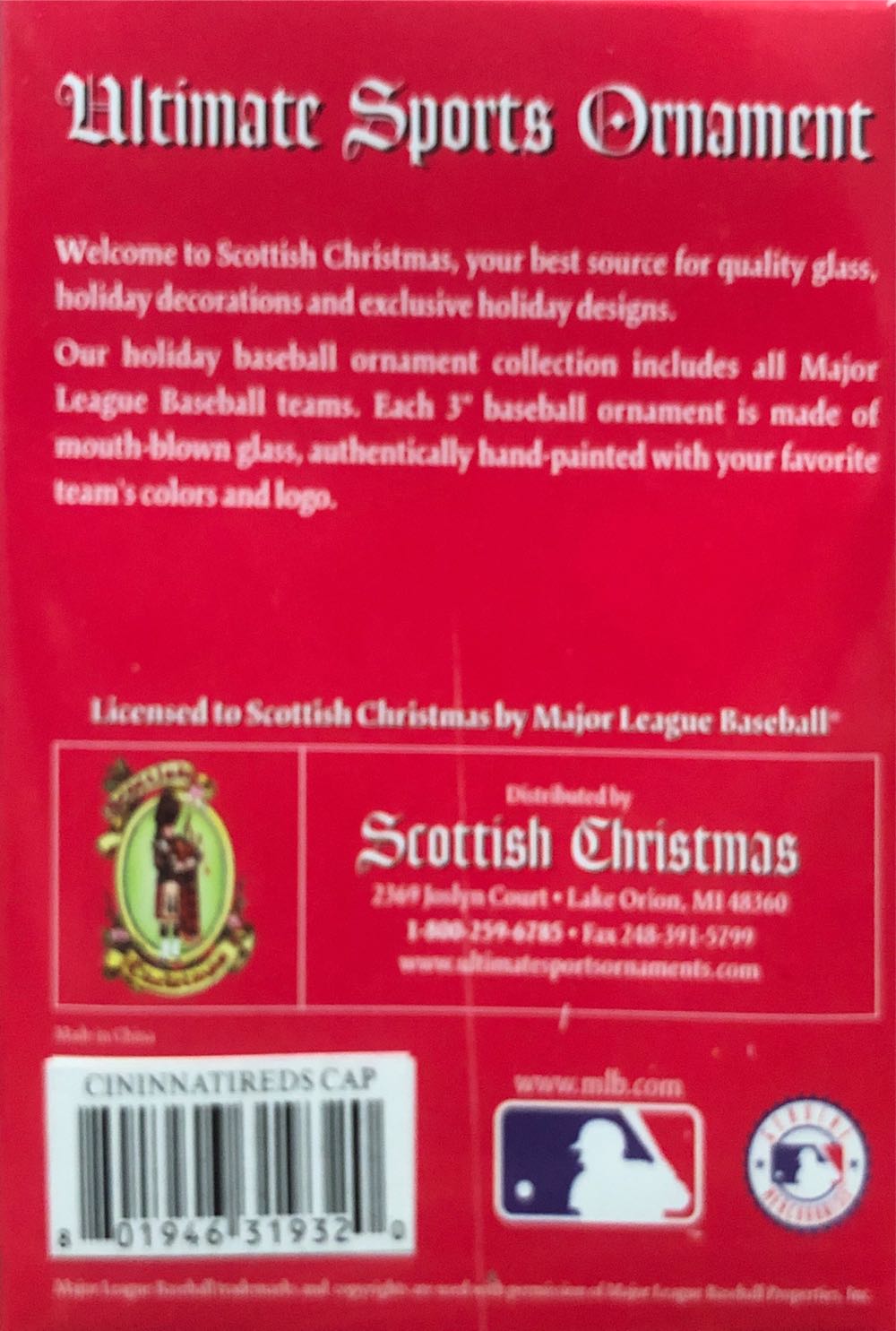 Scottish Christmas Team Cap  ornament collectible - Main Image 2