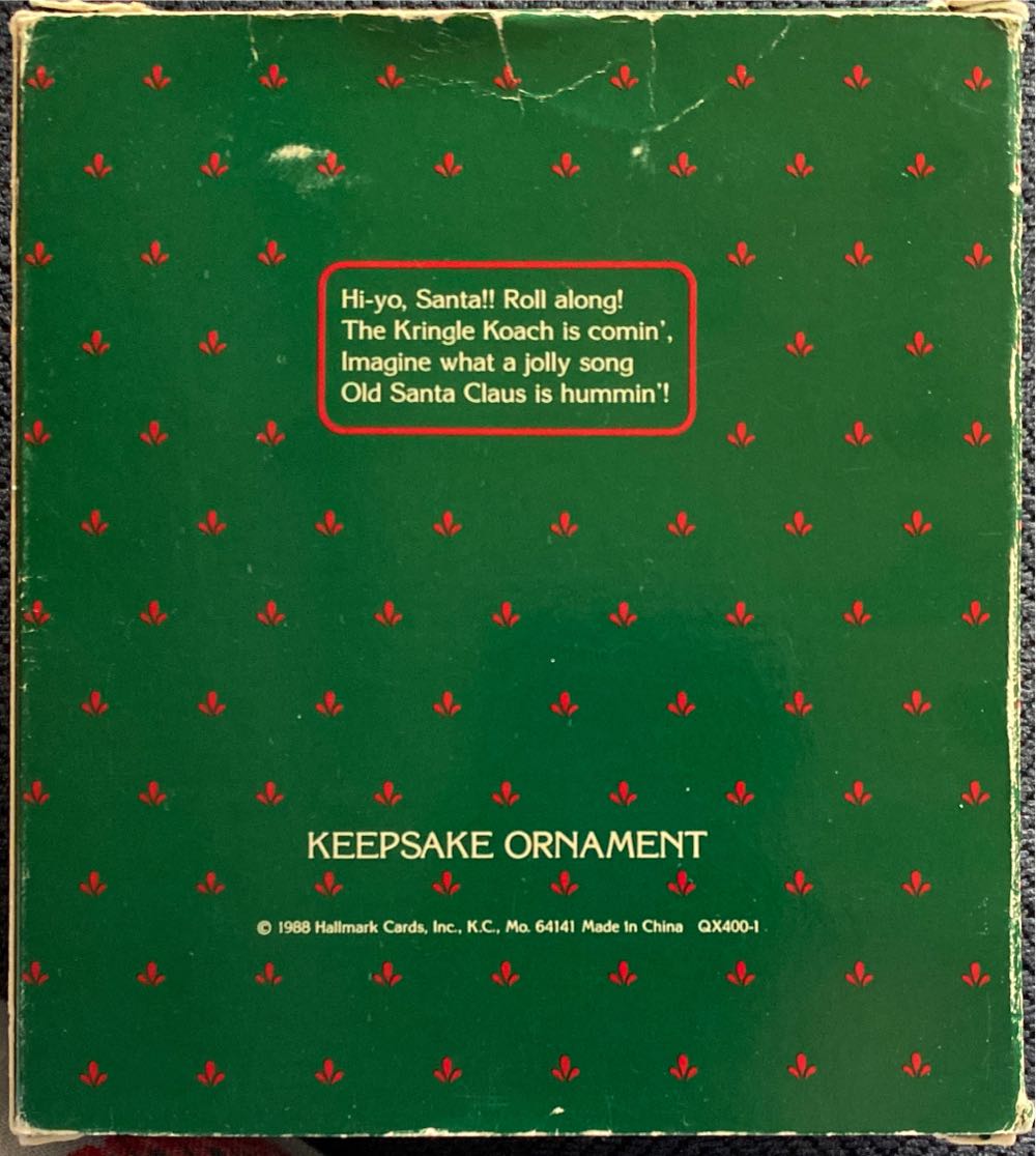 Kringle Coach 1988  ornament collectible - Main Image 2