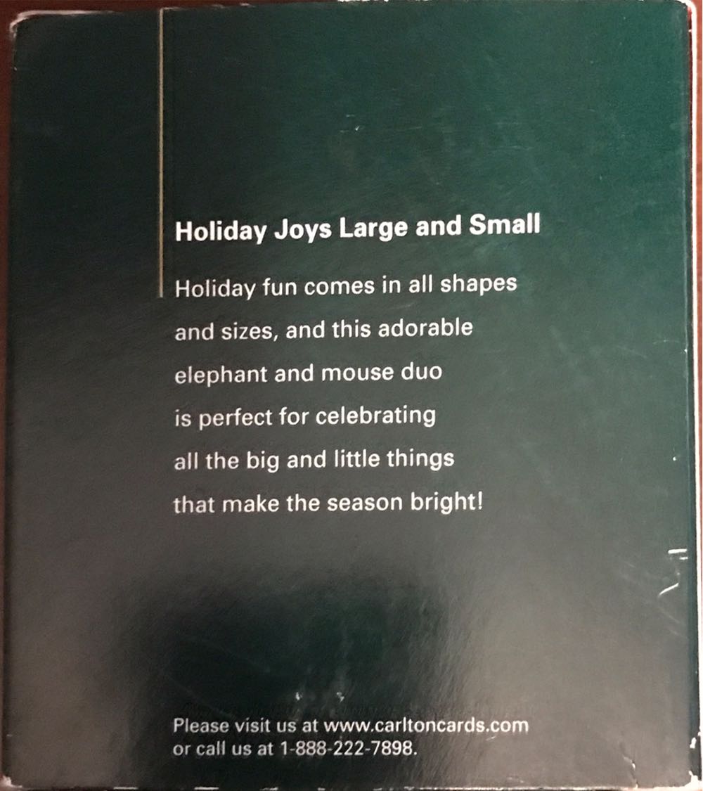 Holiday Joys Large And Small - Carlton Cards ornament collectible [Barcode 661526171553] - Main Image 2