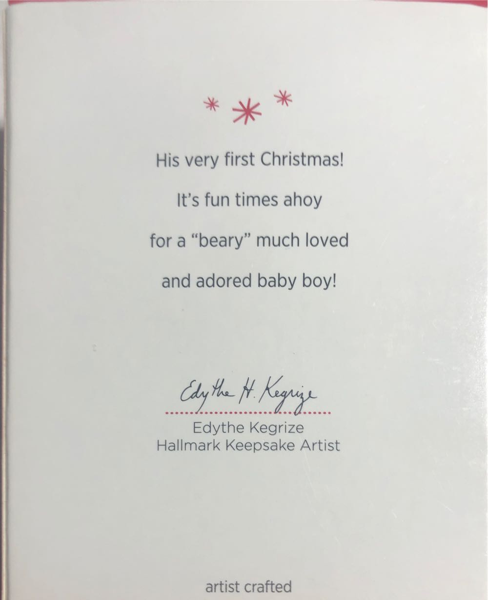 Baby Boy’s First Christmas  ornament collectible [Barcode 795902406011] - Main Image 2